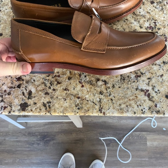 Coach Tan Leather Slip-On Loafers - Picture 4 of 8